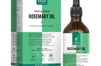 Rosemary Oil for Hair Growth, Pre-Diluted With Biotin, Vitamin E & RootBioTec, Supports Fuller Stronger Hair, 100ml Glass Dropper Bottle, Vegan, for Men & Women