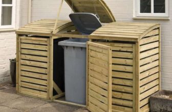 Rowlinson Triple Wheelie Bin store £91 delivered.