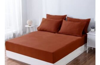 Ruccit Burnt Orange King Fitted Deep Pocket Microfiber Sheet