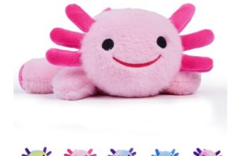 Rusokufo Axolotl Plush Toy, 22cm, Pink, Weighted Gift