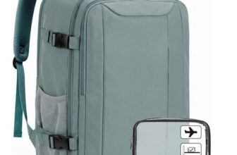 Ryanair Cabin Bags 40x30x20,Backpack with TSA Approved Clear Bag