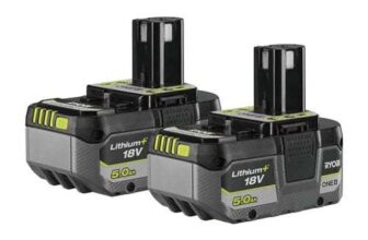 Ryobi 18V ONE Lithium 5.0Ah Battery Twin Pack – RB1850X2