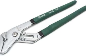 SATA ST70413ST 12-Inch Straight Jaw Tongue and Groove/Waterpump Pliers, with Chrome Vanadium Steel Body and Dipped Handles