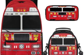 SEANATIVE Kids 3 Pieces Backpack with Lunch Bag and Pencil Pencil Case School Book Bag Zipper Laptop Rucksack Casual Daypack