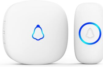 SECRUI Wireless Doorbell, Plug in Waterproof Operating at 1,000 Feet Long Range Cordless Battery Operated Doorbell with 58 Chimes 5 Volume Levels LED Light Easy Install for Home, School, Office-White