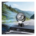 SGZIOO USB Car Fan, 360 Rotatable, 3-Speed, Folding