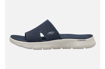SKECHERS Womens Go Walk Flex Timeless Sliders Navy