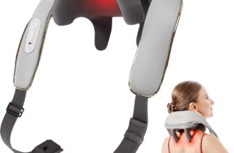 SKG Neck Massager for Pain Relief Deep Tissue, 6D Cordless Shiatsu Neck and Shoulder Massager with Heat for Neck, Back, Shoulder, Electric Massage Father Day Gifts Use at Home Office Car, H5 Mini