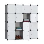 SONGMICS 16-Cube Storage Unit, Shoe Rack, Stackable Cubes,