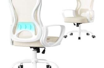 SONGMICS Ergonomic Mesh Office Chair with Lumbar Support and Armrests
