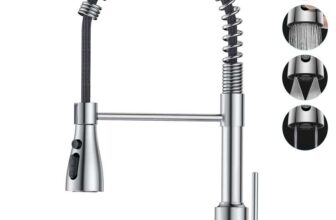 SREWOHS PRO Kitchen Sink Mixer Tap with Pull Out Spray Head, 360 Swivel Spout, 4 Modes