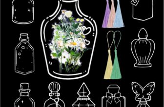 SSKHE 40Pcs Transparent Dried Flower Bookmarks DIY Craft Transparent Wishing Bottle Natural Pressed Flower Bookmarks Handmade Beautiful Floral Pages with Fringe