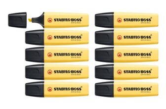 STABILO BOSS ORIGINAL Pastel – Highlighter – Pack of 10 – Milky Yellow