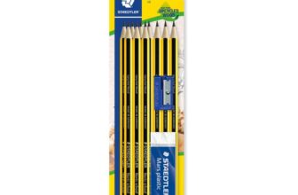 STAEDTLER 121S1BK10D Noris School Graphite Pencils – HB Degree (Pack of 10 Pencils Sharpener Eraser) – Discount at Checkout