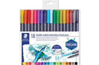 STAEDTLER 3001 TB18 Double-Ended Watercolour Brush Pens, Pack of 18