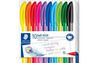 STAEDTLER 4320 MC10 Stick Rainbow Ballpoint Pen – Assorted Colours (Pack of 10) – Save £1.60 at checkout