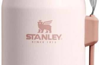 STANLEY 1913 Classic Food Jar With Spork 0.4L – Rose Quartz Keeps Cold 7 Hours – With Spork – Leakproof – Dishwasher Safe – BPA-Free Stainless Steel Food Jar
