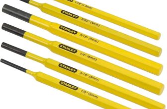 STANLEY 6 Piece Steel Punch Kit, 4-18-0226