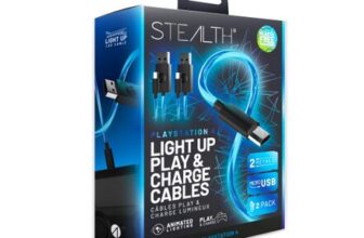 STEALTH 2m LED Light-up Twin Play and Charge Cables PS4-Compatible
