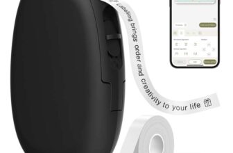SUPVAN E10 Bluetooth Label Maker Machine with Tape, Black Fits Continuous & Die-Cut Waterproof Label, Easy Editing – Sold by SUPVAN / FBA