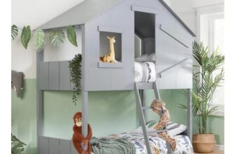 Safari Grey Wooden Bunk Bed Frame