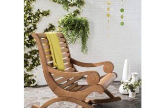 Safavieh Wooden Outdoor Rocking Chair Natural