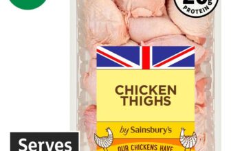 Sainsburys 2kg British Fresh Chicken Skin on Thighs Nectar Price