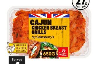 Sainsburys Cajun British Chicken Breast Grills 650g