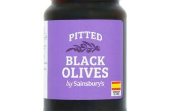 Sainsburys Pitted Black Olives 340g (150g)