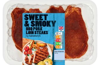 Sainsburys Sweet & Smoky BBQ Pork Loin Steaks 440g – nectar card