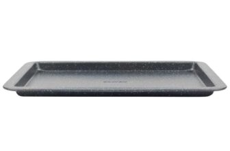 Salter Megastone Baking Tray 37 x 25 Cm, Nonstick Carbon Steel Oven Safe To 220C, Raised Sides For Oil Control