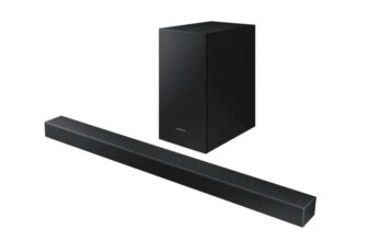 Samsung 2.1ch 150W Soundbar Wired Subwoofer HW-T420/XU Bluetooth Black refurbished VG with code – Argos (UK Mainland)