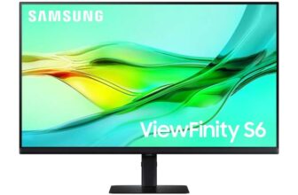 Samsung S6 ViewFinity 32 QHD (2560×1440), IPS Panel, 100Hz, 350Nits Brightness, USB-C (90W), KVM Switch, HDR10 Monitor – w/code – STOCS UK