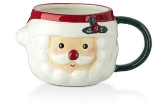 Santa White Ceramic Novelty Mug