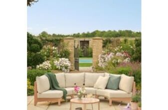 Santorini Natural Curve 5 Piece Outdoor Sofa Set