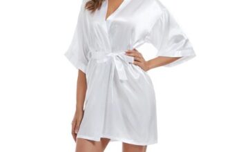 Satin Dressing Gown for Women UK Womens Silk Bride Kimono Robe