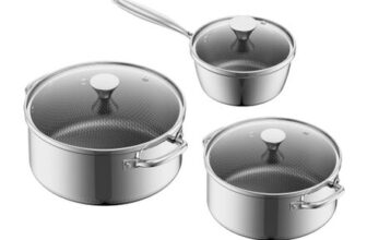 Saucepan Set Nonstick with Glass Lid 162024cm,