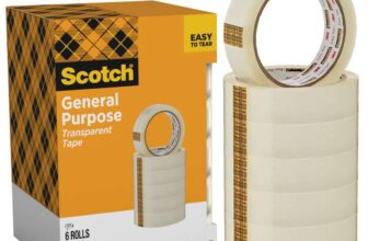 Scotch 508 Transparent Tape, Pack of 6 Rolls, 25 mm x 66 m – Strong and Sticky Tape