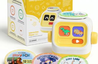 Screen-Free Interactive Story Creator, Speech Development Toy for Toddlers & Kids 3-8, Road Trip Travel Essential, Set