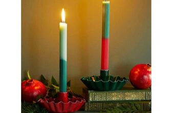 Seasonal Scalloped Candle Holders Set of 2