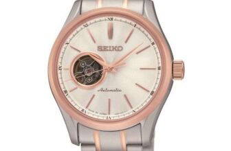 Seiko Presage Automatic 40mm Sapphire Glass PVD Rose Gold Plated Mens Stainless Steel Watch, w/code SSA084J1