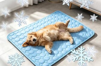 Self-Cooling Mat for Dogs and Cats, Thin Cooling Blanket Dog Summer Dog Mat Bed Cooling Blanket Non-Slip Cooling Pad Portable Washable Pet Cooling Mat for Home, Car, Travel (Blue, 50x40cm)