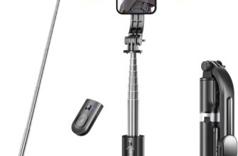 Selfie Stick Tripod with 2 Fill Lights, 45 Extra Long Phone Tripod with Detachable Remote for iPhone 17 16, Samsung Galaxy, TikTok Vlogging