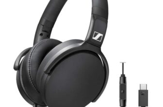 Sennheiser HD 400U Over-Ear Headphones with Mic/Remote, USB-C Connection Black