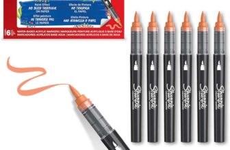Sharpie Creative Marker Acrylic Paint Pens Orange – 6-Pack
