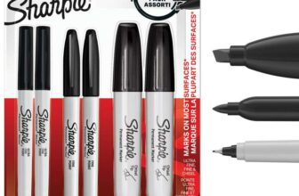 Sharpie Permanent Marker Pens Variety Pack Ultra Fine, Fine & Chisel Tip Markers Black Ink 6 Count (£9.78 S&S)