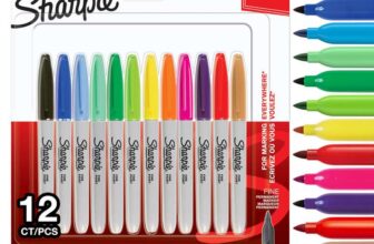 Sharpie Permanent Markers Fine Point for Bold Details Assorted Colours 12 Marker Pens