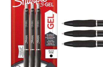 Sharpie S-Gel Gel Pens Medium Point (0.7mm) Black Ink 3 Count