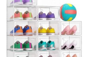Shoe Box with 12PCS Waterproof Shoe Storage Boxes