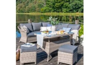 Shore Rattan Corner Garden Sofa Dining Set